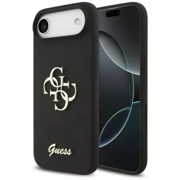 Guess Silicone Big 4G Script pouzdro pro iPhone Air – černé