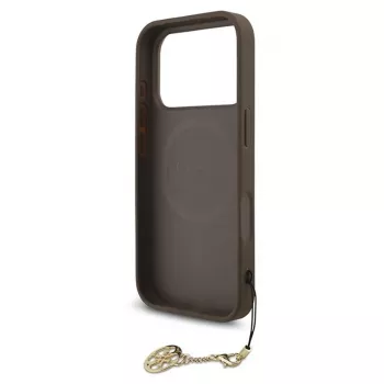 Guess 4G Charms Collection MagSafe pouzdro pro iPhone 17 Pro (hnědé)