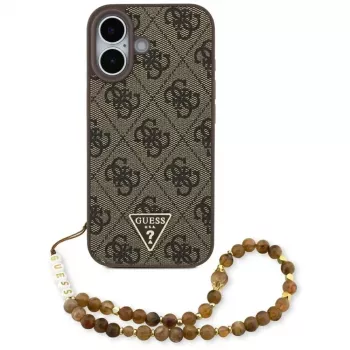 Pouzdro Guess 4G Strap Triangle Logo MagSafe pro iPhone 17 hnědé