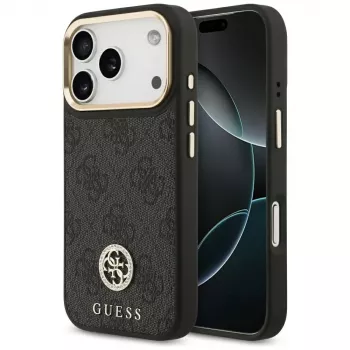 Guess 4G Strass Logo MagSafe pouzdro pro iPhone 17 Pro (černé)