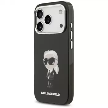 Pouzdro MagSafe Karl Lagerfeld IML Aquarelle Karl & Logo pro iPhone 17 Pro, černé