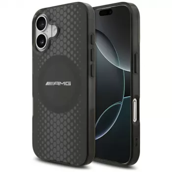 MERCEDES AMG Double Layer TransparentGraphics MagSafe pouzdro pro iPhone 17, černé