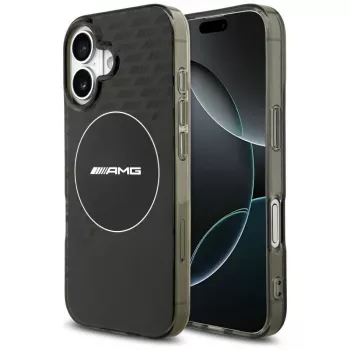 Pouzdro MagSafe Mercedes AMG Double Layer Transparent Smoked pro iPhone 17, černé