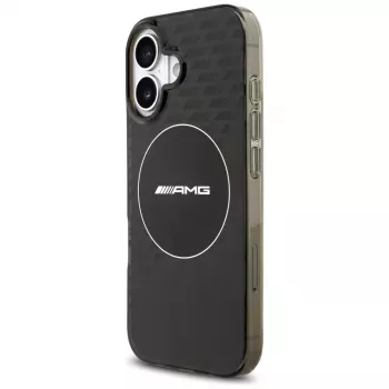 Pouzdro MagSafe Mercedes AMG Double Layer Transparent Smoked pro iPhone 17, černé