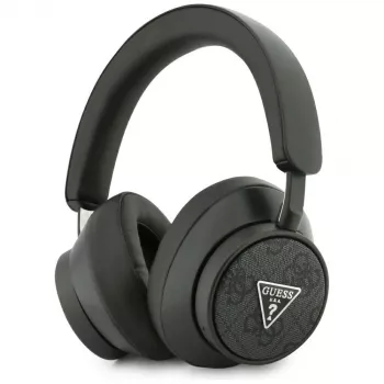 Guess 4G Triangle Logo bezdrátová přes hlavu sluchátka Bluetooth 5.4 ENC, černá