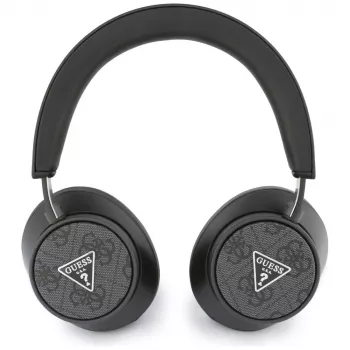 Guess 4G Triangle Logo bezdrátová přes hlavu sluchátka Bluetooth 5.4 ENC, černá