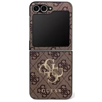 Guess Big 4G Logo Classic pouzdro pro Samsung Galaxy Z Flip7, hnědé
