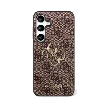 Guess Big 4G Classic Logo pouzdro na telefon pro Samsung Galaxy S25 FE, hnědé