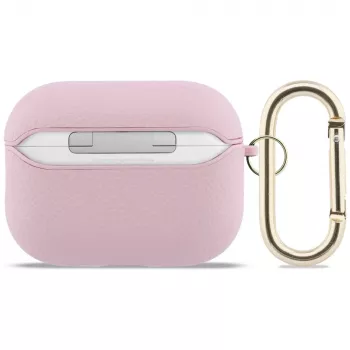 Guess Grained Classic Logo ochranné pouzdro pro Apple AirPods Pro 3. generace, růžové