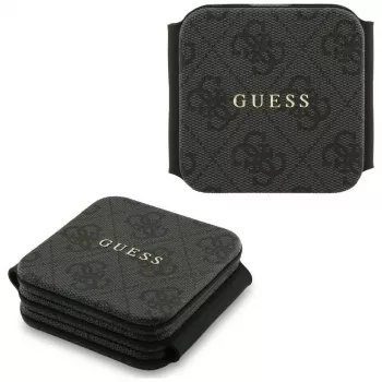 Bezdrátová nabíječka Guess 4G – MagSafe 3v1 indukční nabíjecí stanice pro iPhone, AirPods a Apple Watch 15 W (černá)