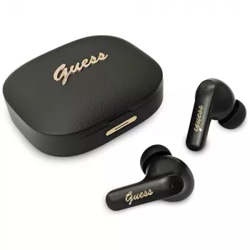 Guess Script Metal TWS sluchátka černá