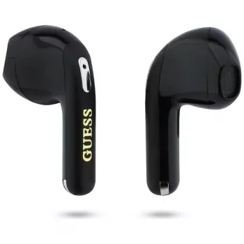 Guess Gold Line Triangle TWS Bluetooth Earbuds with Charging Case (Black)