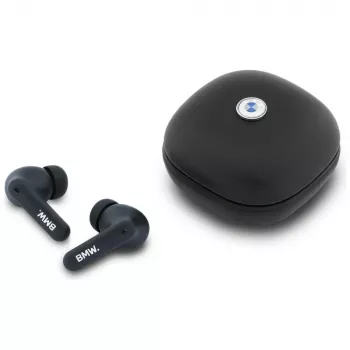 BMW LeatherMetal Logo ENC TWS Bluetooth 5.3 sluchátka černá