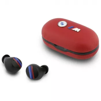 BMW M Metal Logo TWS Bluetooth sluchátka s ENC, červená