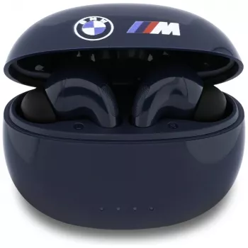 BMW Bluetooth TWS sluchátka námořnická modrá s potištěným logem