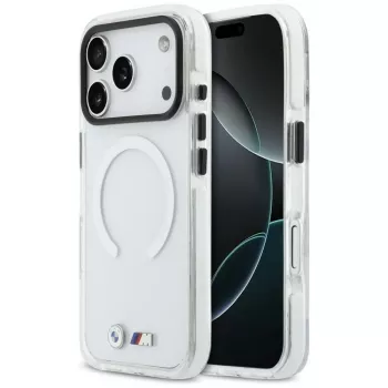 BMW M IML Shockproof Metal Logo MagSafe pouzdro pro iPhone 17 Pro Max transparentní