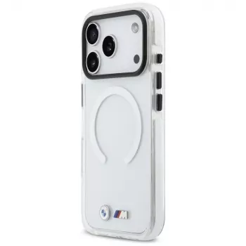 BMW M IML Shockproof Metal Logo MagSafe pouzdro pro iPhone 17 Pro Max transparentní