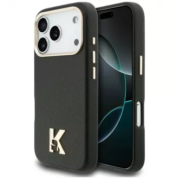 Pouzdro MagSafe Karl Lagerfeld Karl Head Logo pro Apple iPhone 17 Pro, černé
