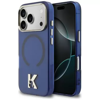 KARL LAGERFELD IML K Head Logo MagSafe pouzdro pro Apple iPhone 17 Pro – modré