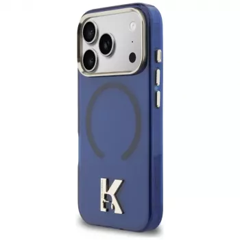 KARL LAGERFELD IML K Head Logo MagSafe pouzdro pro Apple iPhone 17 Pro – modré