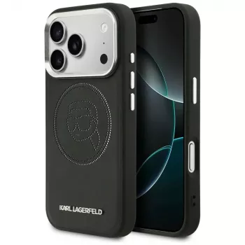 KARL LAGERFELD K Head Point Logo MagSafe pouzdro pro Apple iPhone 17 Pro, černé