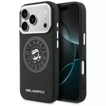 KARL LAGERFELD Point & Karl Sketch MagSafe pouzdro pro iPhone 17 Pro černé