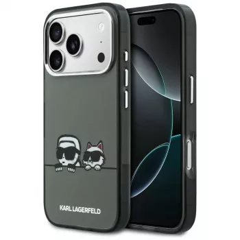 KARL LAGERFELD IML Karl & Choupette Peekaboo Logo MagSafe pouzdro pro Apple iPhone 17 Pro, černé