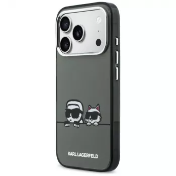 KARL LAGERFELD IML Karl & Choupette Peekaboo Logo MagSafe pouzdro pro Apple iPhone 17 Pro, černé