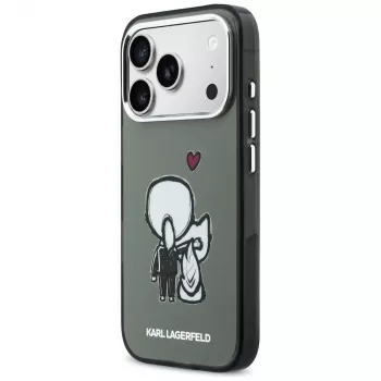 KARL LAGERFELD Karl & Choupette Back MagSafe pouzdro pro iPhone 17 Pro Max, černé
