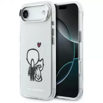 KARL LAGERFELD Karl & Choupette Back MagSafe pouzdro pro iPhone Air, průhledné