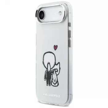 KARL LAGERFELD Karl & Choupette Back MagSafe pouzdro pro iPhone Air, průhledné