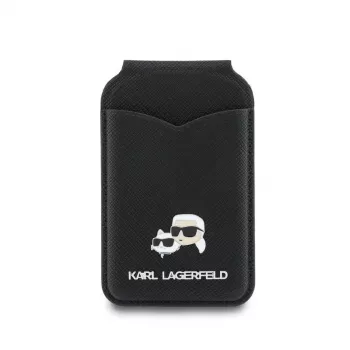 Peněženka MagSafe se stojánkem a zrcátkem Karl Lagerfeld, černá