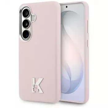 Karl Lagerfeld K Metal Logo MagSafe pouzdro pro Samsung Galaxy S26, růžové