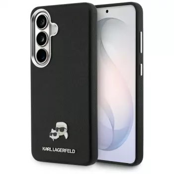 Karl Lagerfeld Saffiano KC Metal Logo MagSafe pouzdro pro Samsung Galaxy S26, černé
