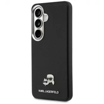 Karl Lagerfeld Saffiano KC Metal Logo MagSafe pouzdro pro Samsung Galaxy S26, černé