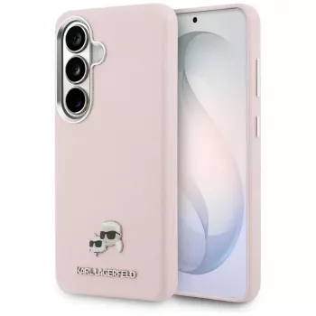 Karl Lagerfeld Saffiano KC MetalLogo MagSafe pouzdro pro Samsung Galaxy S26+ růžové