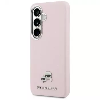 Karl Lagerfeld Saffiano KC MetalLogo MagSafe pouzdro pro Samsung Galaxy S26+ růžové