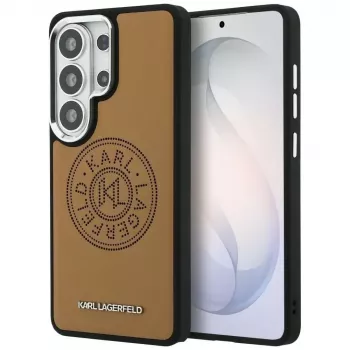 KARL LAGERFELD Perforated KLMagSafe pouzdro pro Samsung Galaxy S26 Ultra - hnědé