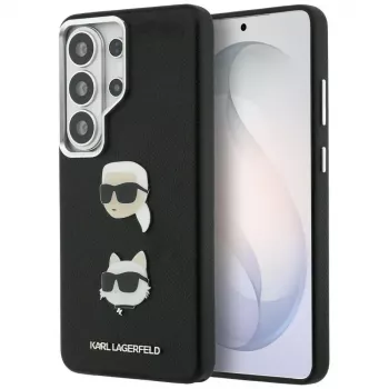 Karl Lagerfeld Saffiano Double Heads Metal pouzdro pro Samsung Galaxy S26 Ultra černé