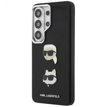 Karl Lagerfeld Saffiano Double Heads Metal pouzdro pro Samsung Galaxy S26 Ultra černé