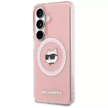 Karl Lagerfeld IML Repeated Choupette MagSafe pouzdro pro Samsung Galaxy S26+ růžové