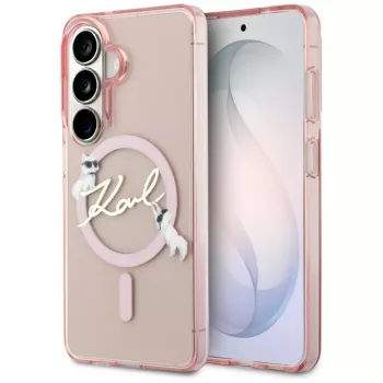 Karl Lagerfeld IML KC Script MagSafe pouzdro pro Samsung Galaxy S26 růžové