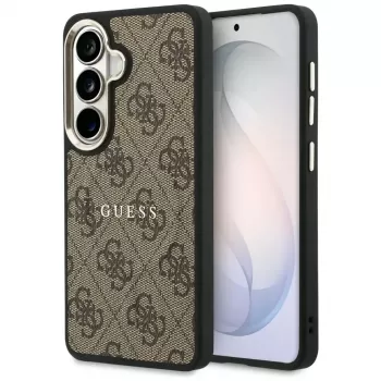 Guess 4G Embossed Ring MagSafe pouzdro pro Samsung Galaxy S26+ (hnědé)
