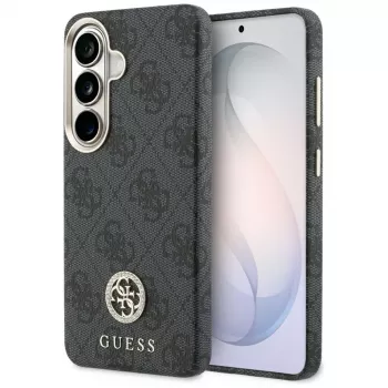 Guess 4G Rhinestone Round Logo MagSafe pouzdro pro Samsung Galaxy S26 (černé)