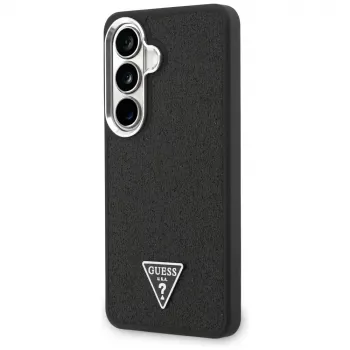 Guess Fixed Glitter Triangle MagSafe Case for Samsung Galaxy S26, Black