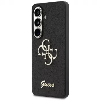 Guess Fixed Glitter Big 4G Metal Logo pouzdro pro Samsung Galaxy S26 (černé)