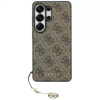 Guess 4G Classic Logo Charm MagSafe Case for Samsung Galaxy S26 Ultra (Brown)