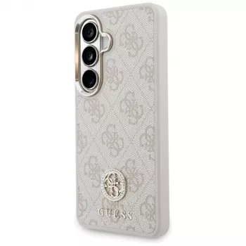 Guess 4G Big Rhinestone Triangle Strap MagSafe Pouzdro na telefon a sada poutek pro Samsung Galaxy S26, růžová