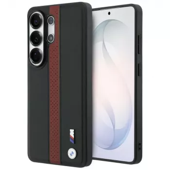 BMW Perforated Stripe Logo MagSafe pouzdro pro Samsung Galaxy S26 Ultra červené