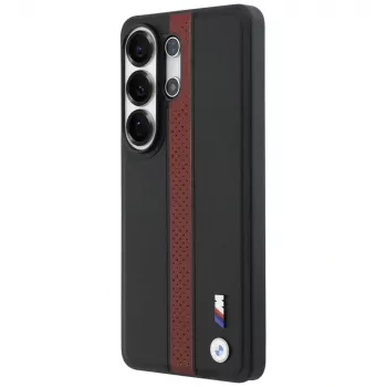 BMW Perforated Stripe Logo MagSafe pouzdro pro Samsung Galaxy S26 Ultra červené